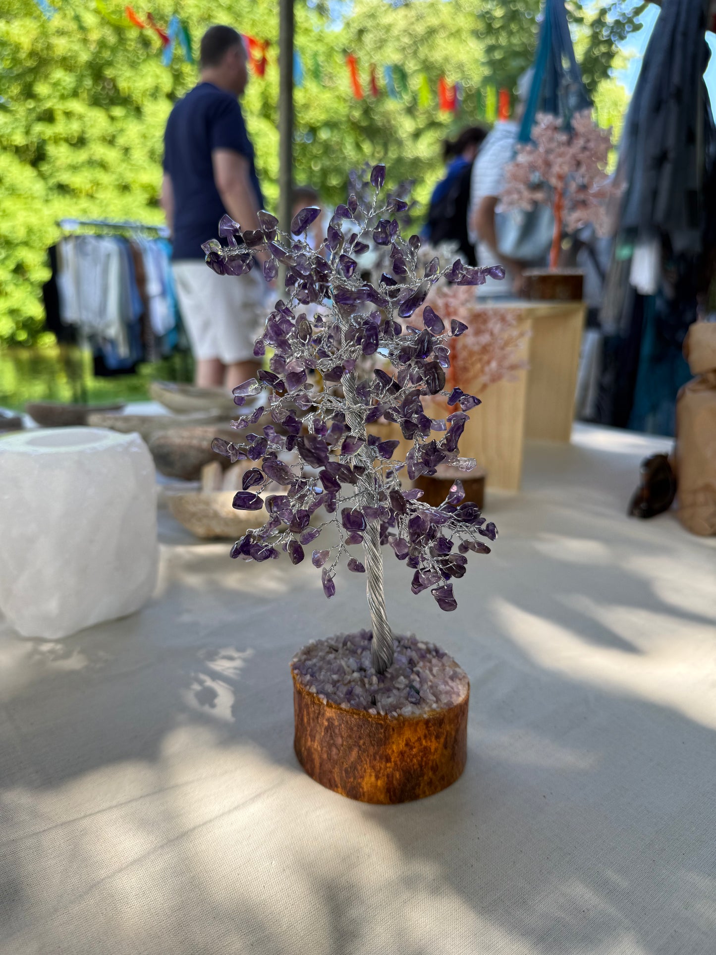 Edelstenen boom amethist L