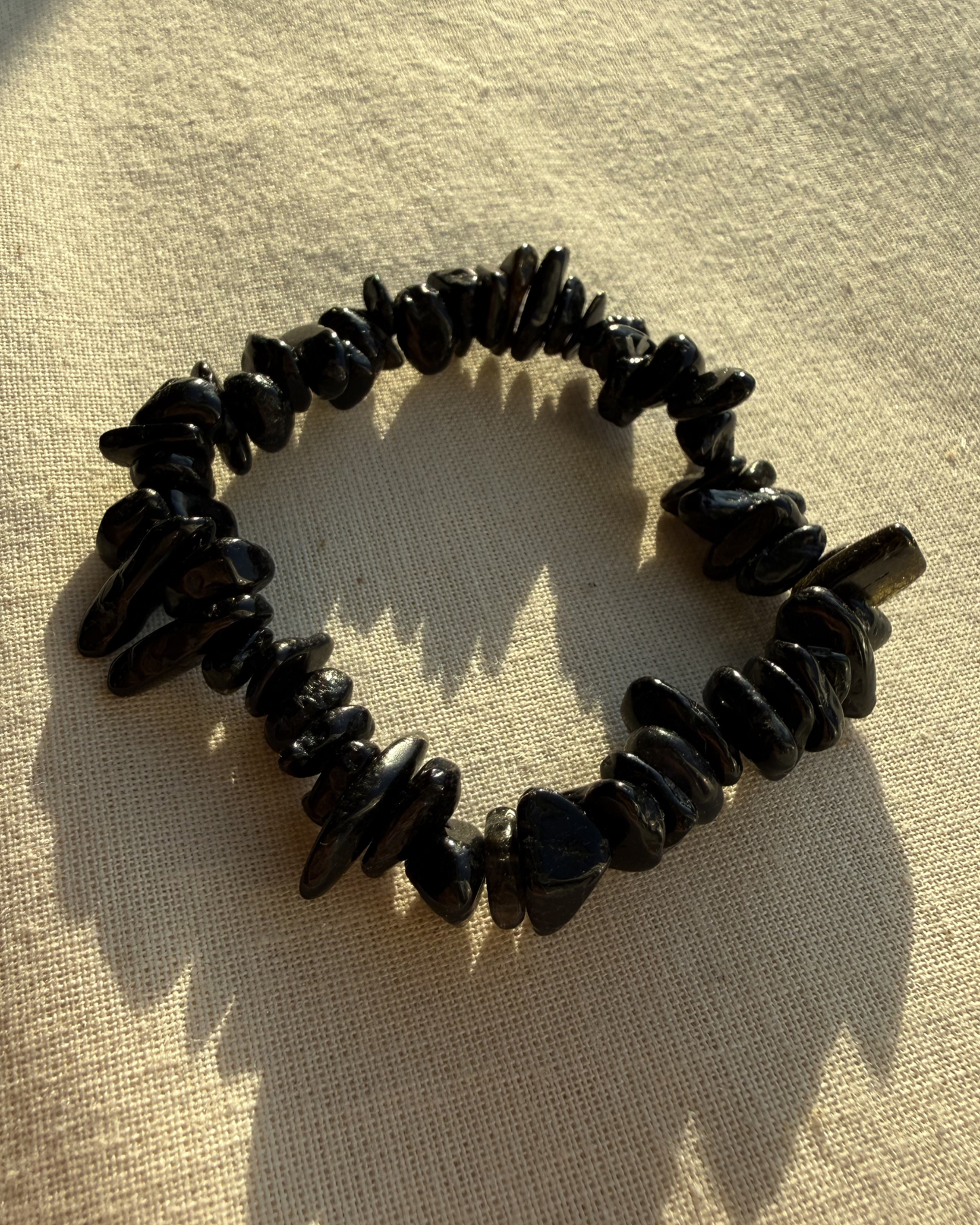 Zwarte toemalijn armband