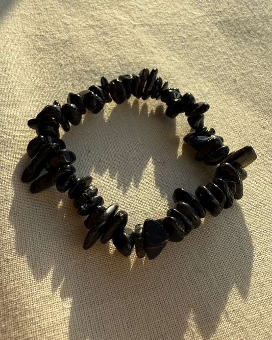 Zwarte toemalijn armband
