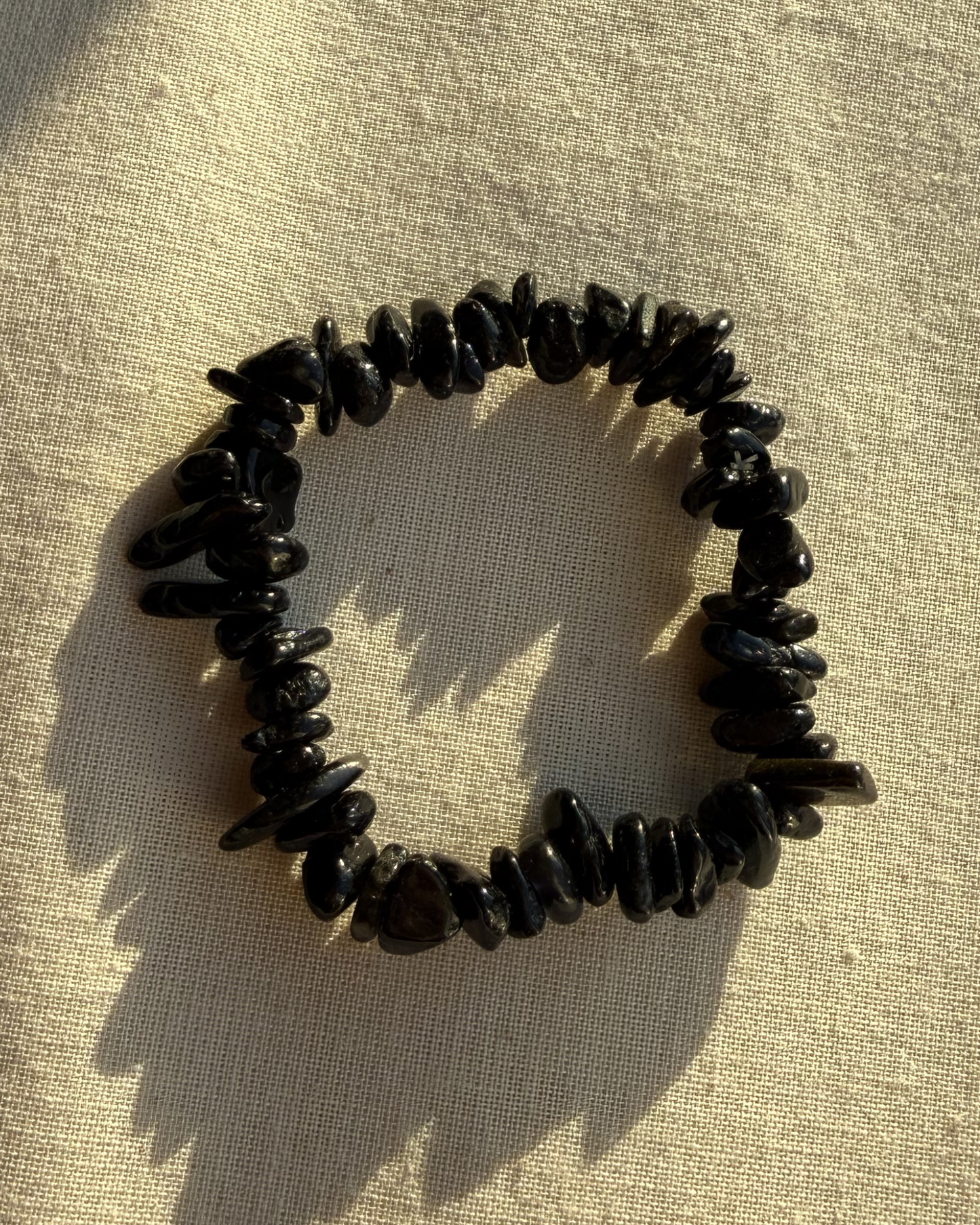 Zwarte toemalijn armband